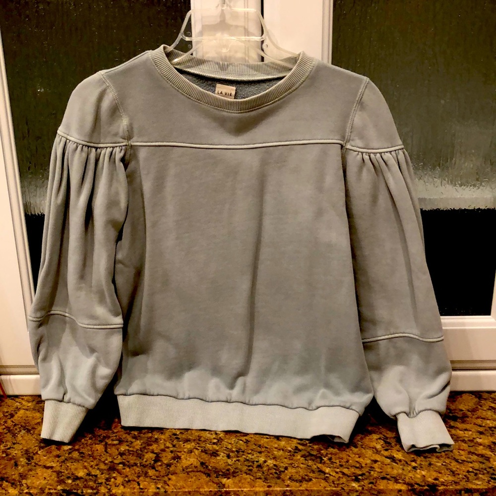 La Vie by Rebecca Taylor puffy sleeve sweatshirt size xs